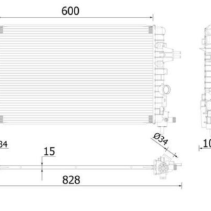BHR-CR2227000P RADYATÖR SU ASTRA H / ZAFIRA B  Z16XE-Z16XEP-A18XER-Z18XER M-T