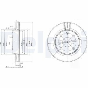 DEL-BG4003 FREN DISKI CHEVROLET LACETTI - EVANDA - NUBIRA ON HAVALI 256-4 (SET)