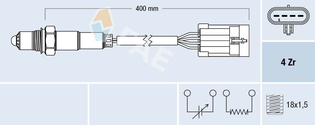 FAE-77158 SENSÖR OKSİJEN ASTRA G / VECTRA B / ZAFIRA A X14XE-X16XEL (P1)