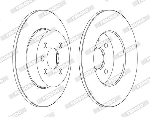 FRD-DDF1313C FREN DİSKİ ASTRA H 04-09 / COMBO C 01-12 / MERIVA A 03-10 / ARKA DÜZ 264-4 (SET)