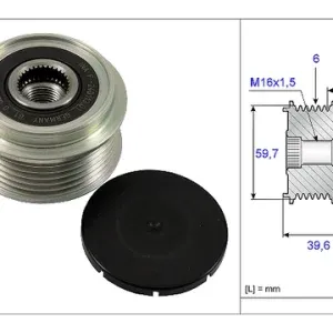 INA-535006510 KASNAK ŞARJ DİNAMO CORSA C / ASTRA G / ASTRA H / CORSA D / MERIVA A / MERIVA B / ZAFIRA A / ZAFIRA B A17DTJ-Z17DTJ-Y17DT-Z17DTH
