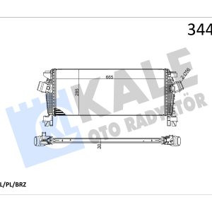 KLE-344700 TURBO RADYATÖRÜ (INTERCOOLER) ASTRA J / ZAFIRA C A14NET-B14NET-A16LET-A14NEL-B14NEL