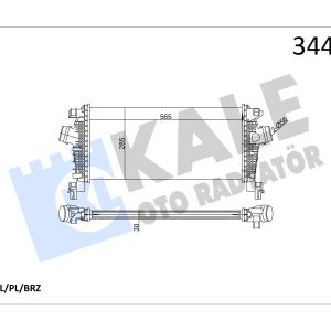 KLE-344800 TURBO RADYATÖRÜ (INTERCOOLER) ASTRA J 09-16 / CRUZE 11-14 / 1.3 CDTI-1.4T-1.6T
