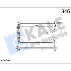 KLE-346185 RADYATÖR SU INSIGNIA 08= / 2.0 T A-T BRAZING