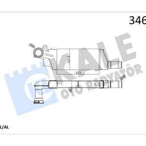 KLE-346200 TURBO RADYATÖRÜ (INTERCOOLER) COMBO C / CORSA C / TIGRA B Z13DT-Z13DTJ-Z17DTH-Y13DT