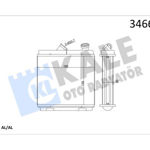 KLE-346660 RADYATÖR KALORİFER VECTRA A 88-95 / ASTRA F 91-98 / BRAZING