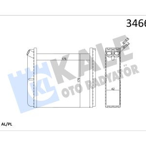 KLE-346665 RADYATÖR KALORİFER VECTRA A 18SV-C20XE-C20NE-20NE