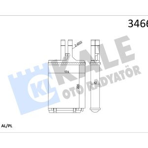 KLE-346675 RADYATÖR KALORİFER VECTRA B 95-03 / MEKANİK