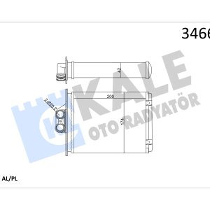 KLE-346695 RADYATÖR KALORİFER VECTRA B 95-03 MEKANİK