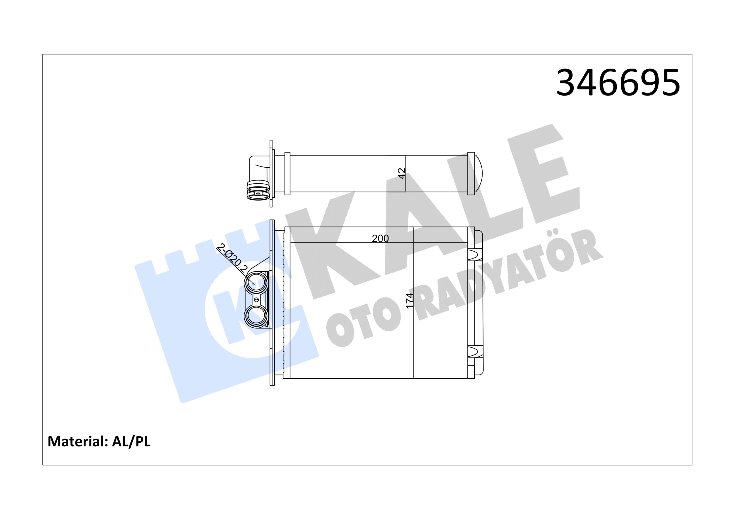 KLE-346695 RADYATÖR KALORİFER VECTRA B 95-03 MEKANİK