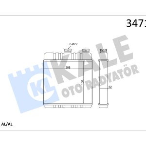 KLE-347115 RADYATÖR KALORİFER ASTRA G 98-07 / ZAFIRA A 99-05 / ZAFIRA B 05-11 / BRAZING