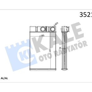KLE-352130 RADYATÖR KALORİFER INSIGNIA 08-17 / MERIVA B 10=