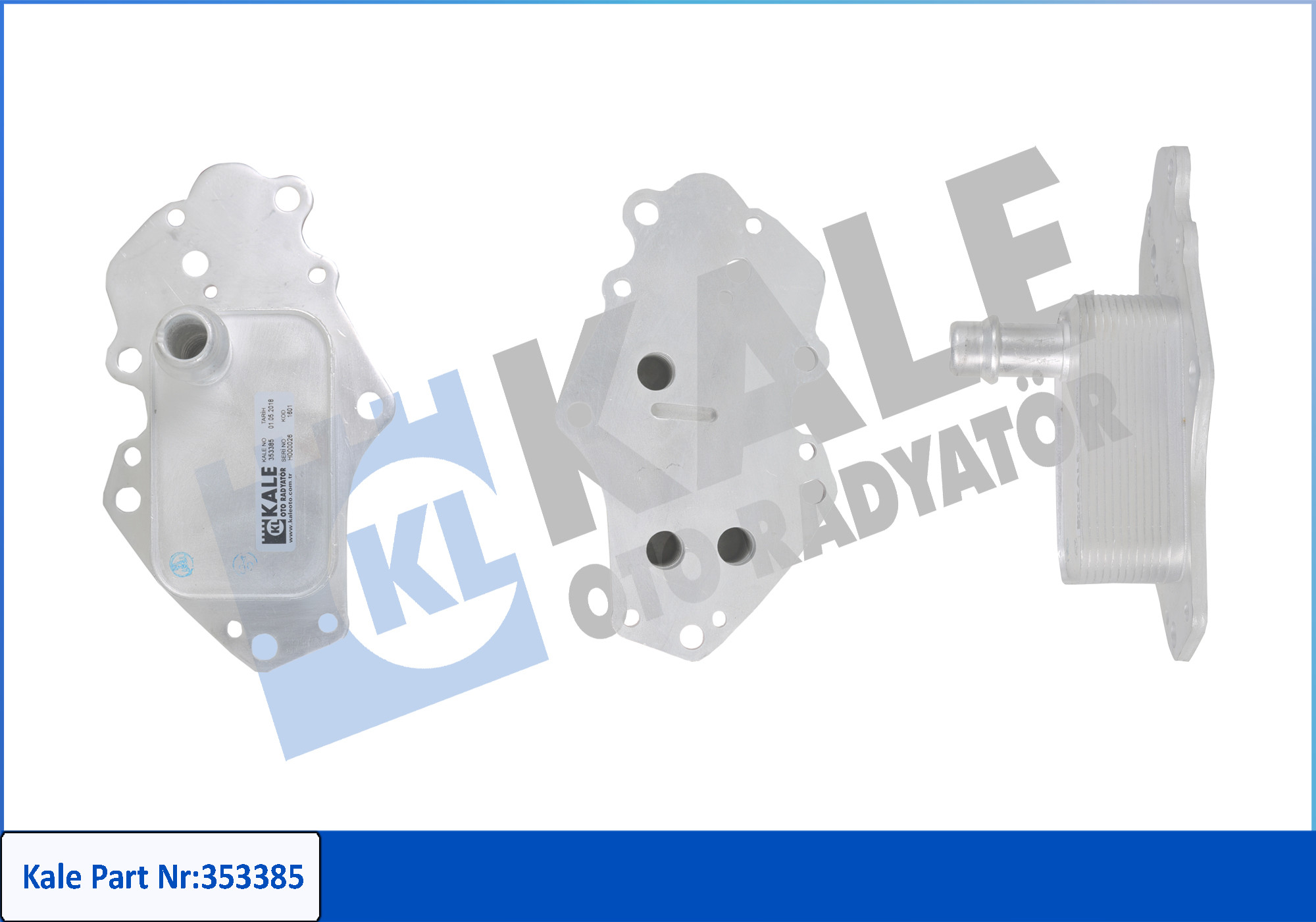 KLE-353385 YAĞ SOĞUTUCUSU ASTRA J / ASTRA K / INSIGNIA A / INSIGNIA B / MOKKA / MOKKA X / ZAFIRA C B16DTH-B16DTL-B16DTE  KOMPLE
