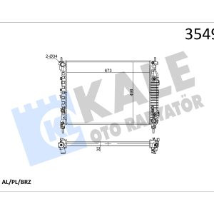 KLE-354960 RADYATÖR SU CAPTİVA C100-C140 / ANTARA A22DM