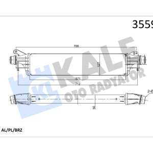 KLE-355915 TURBO RADYATÖRÜ (INTERCOOLER) CORSA E 14= B13DTC / B13DTE