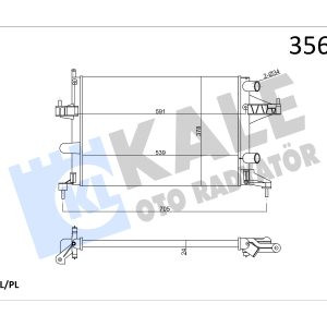 KLE-356975 RADYATÖR SU CORSA C 00-06 / TIGRA B 04= / 1.0 12V-1.2 16V-1.4 M-T MEKANİK