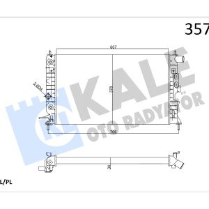 KLE-357040 RADYATÖR SU VECTRA B  X16XEL-Z16XE-Z18XE-X20XEV A-T MEKANİK