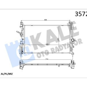 KLE-357260 RADYATÖR SU CORSA E / ADAM 15= B13DTC-B10XFT