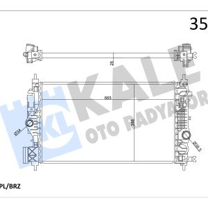 KLE-358950 RADYATÖR SU ASTRA J / INSIGNIA A 12= 1.6 BRAZING