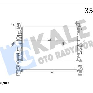 KLE-358955 RADYATÖR SU CORSA E / ADAM   B10XFT-F10XFT BRAZING