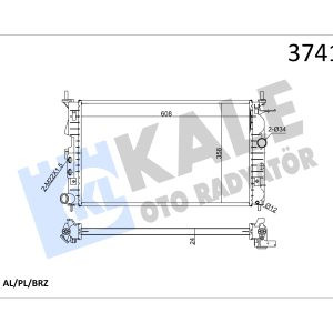 KLE-374100 RADYATÖR SU VECTRA B  X16XEL-Z16XE-Z18XE-X20XEV MEKANİK