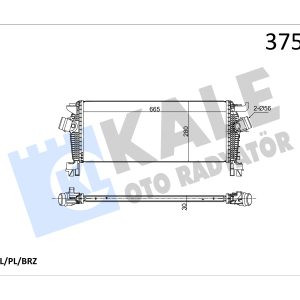 KLE-375685 TURBO RADYATÖRÜ (INTERCOOLER) INSIGNIA A / ASTRA J / ZAFİRA C A16SHT-B16SHL-B16SHT