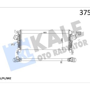 KLE-375790 TURBO RADYATÖRÜ (INTERCOOLER) ASTRA J / CASCADA / INSIGNIA A / ZAFIRA C A16XHT