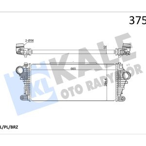 KLE-375795 TURBO RADYATÖRÜ (INTERCOOLER) INSIGNIA B B15SFT-B16DTH-D16CFT-B20NFT-D20DTH