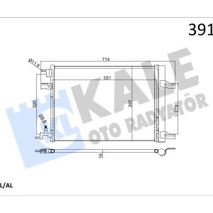 KLE-391100 RADYATÖR KLİMA ASTRA J 09-16 1.3CDTI-1.4-1.6 / CRUZE 09-14 1.6
