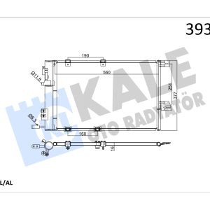 KLE-393300 RADYATÖR KLİMA ASTRA G 98-07 1.4 16V 575X377X16mm