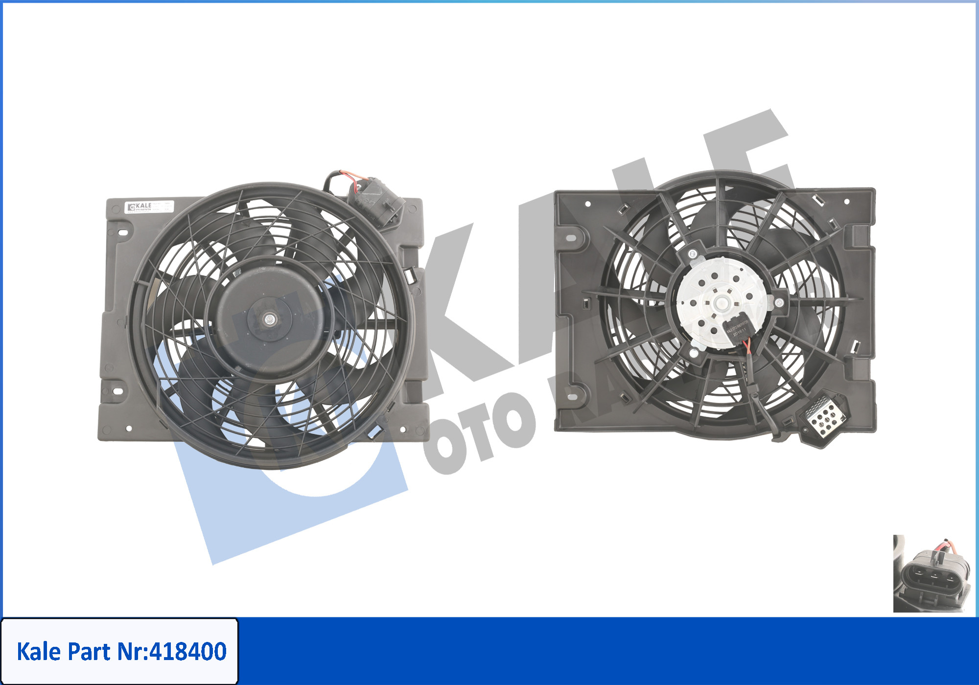 KLE-418400 FAN KLİMA ASTRA G 98-05 / ZAFIRA A 99-05 / 1.4 16V-1.6 16V-1.7 DTI-2.0 16V DAVLUMBAZLI