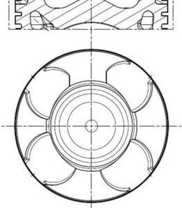 MHL-011PI00117002 PİSTON SEGMANLI LINEA / ASTRA H 1.3JTD-1.3CDTI A13DTE 69.6mm EURO5 040 YANMA ODA 37mm (0.20mm KISA)