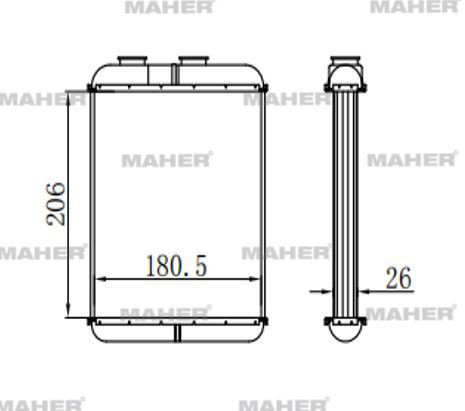 MHR-14706 RADYATÖR KALORİFER ASTRA G / ZAFIRA A Z14XE-Z16XE-Z16XEP-Z20LET     DELPHI TİPİ BRAZING