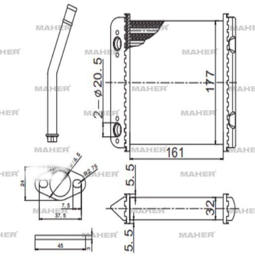 MHR-14710 RADYATÖR KALORİFER VECTRA A 88-95 / ASTRA F 91-98 / ASTRA F CLASSIC 98-02 DELPHI TİPİ MEKANİK
