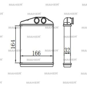 MHR-14711 RADYATÖR KALORİFER CORSA C 00-06 / TIGRA B 04= BRAZING