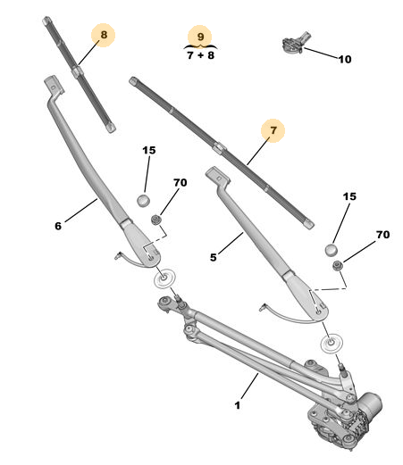PSA 1677682980 DS DS9 ÖN SİLECEK SÜPÜRGE TAKIMI