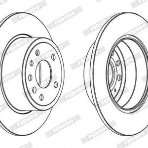 FRD-DDF811 FREN DİSKİ VECTRA B  95-03 / ARKA DÜZ 286-5 (SET)