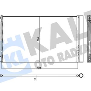 KLE-250ABC030 RADYATÖR KLİMA OPEL INSIGNIA - CHEVROLET MALIBU - SAAB 9-5 1.6I 2.0CDTI 08= KURUTUCU İLE [BRAZING A
