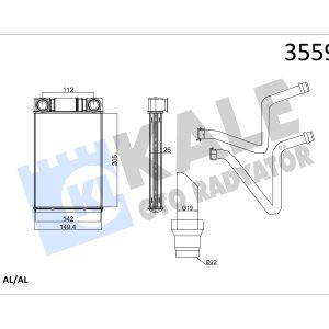 KLE-355930 RADYATÖR KALORİFER MOKKA / AVEO 11=