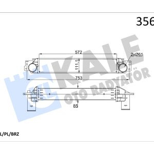 KLE-356235 TURBO RADYATÖRÜ (INTERCOOLER) CHEVROLET CAPTIVA C100-C140 / OPEL ANTARA 2.0CDTI