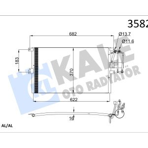 KLE-358205 RADYATÖR KLİMA VECTRA B 96-99 1.6-1.8-2.0