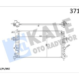 KLE-371200 RADYATÖR SU ASTRA H 04-10 / ZAFIRA B 05-11 / 1.4-1.6-1.8 M-T BRAZING