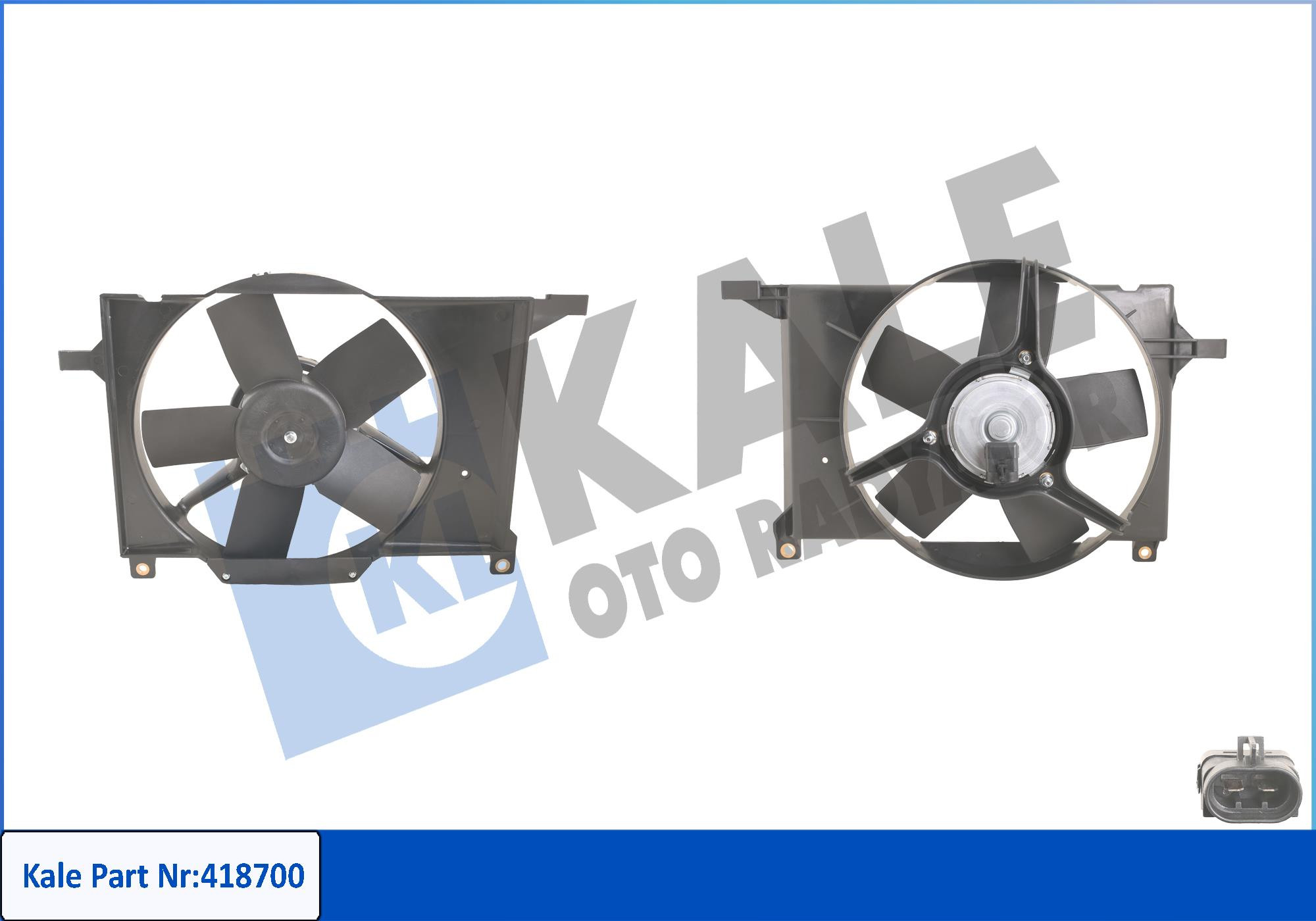 KLE-418700 FAN RADYATÖR COMBO B 94-01 / CORSA B 93-00 / TIGRA A 94-00 / 1.2-1.4-1.5 D-1.6