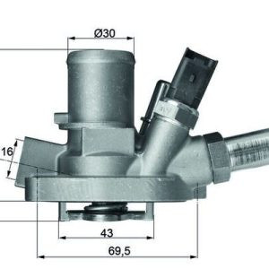 MHL-TI14780 TERMOSTAT COMBO E / EGEA 15= / LINEA 07= / DOBLO 10= / 1.4 T-JET KOMPLE CONTALI SENSORLU 80 CC