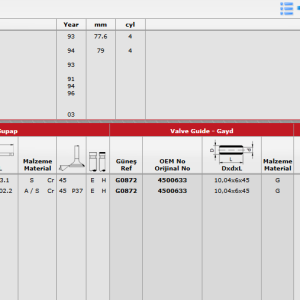 GNS-4017-4018 SUPAP TAKIM ASTRA F / ASTRA G 96-04 1.4İ-1.6İ X14XE-Z14XE-X16XEL-Z16XE 16V
