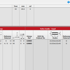 GNS-4027-4062 SUPAP TAKIM CORSA C / CORSA D / ASTRA H / MERİVA A 04= Z13DT-Z13DTJ-Z13DTH-A13DTC-A13DTE