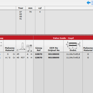 GNS-4033-4034 SUPAP TAKIM ASTRAF / VECTRA A 91-95  C16NZ 8V