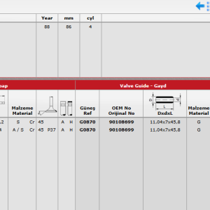 GNS-4046-4047 SUPAP TAKIM VECTRA 1.8 / 2.0 8V (VECTRA A)